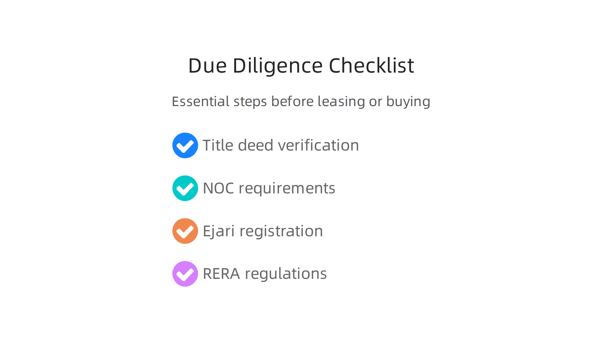 Essential steps for due diligence before leasing or buying commercial property in Dubai.