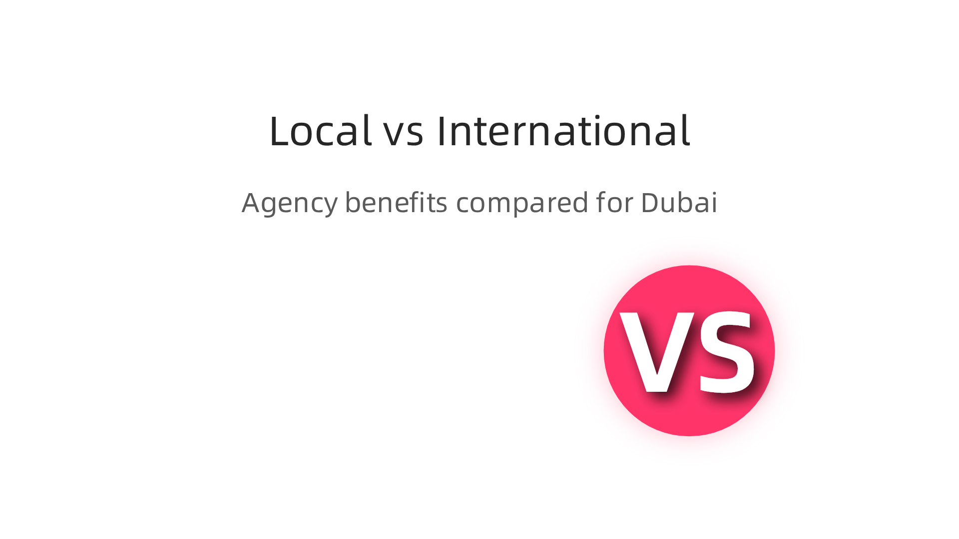 Comparing the key advantages of working with local Dubai agencies versus international brokerage firms.