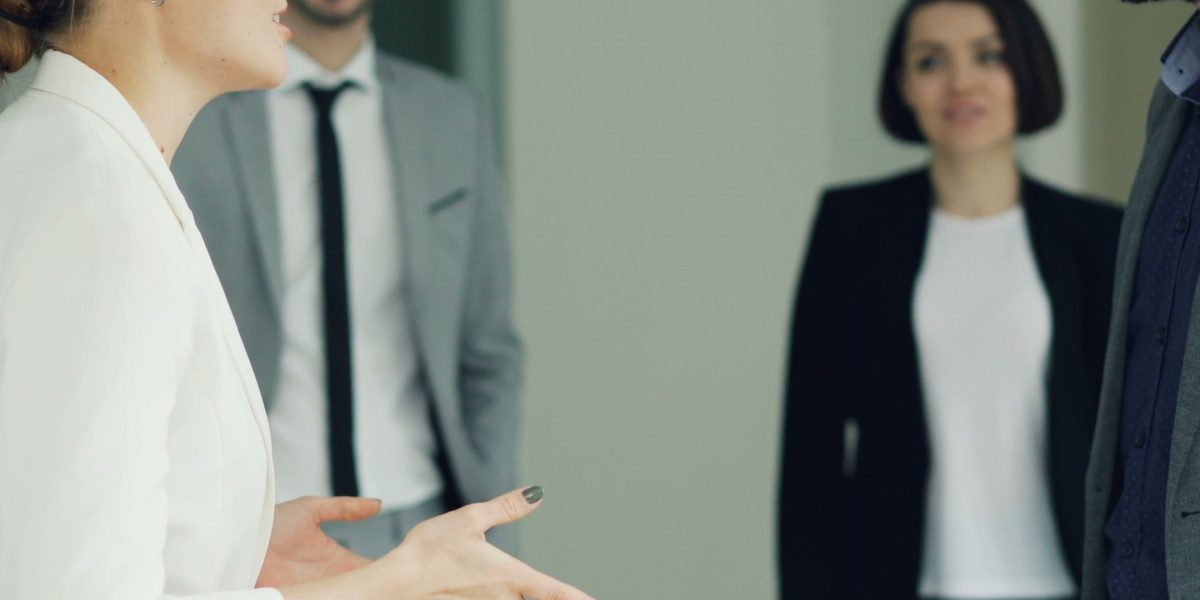 A business person confidently presenting a proposal, illustrating preparedness for financing approval.