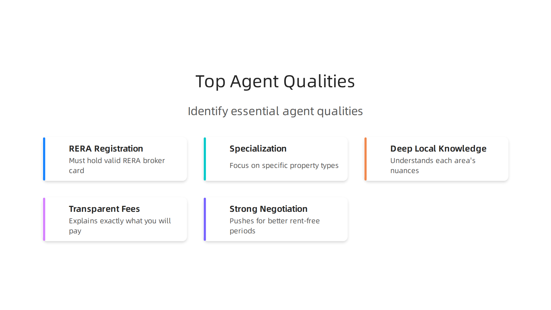 Identify the essential qualities to look for in a specialized commercial real estate agent in Dubai.