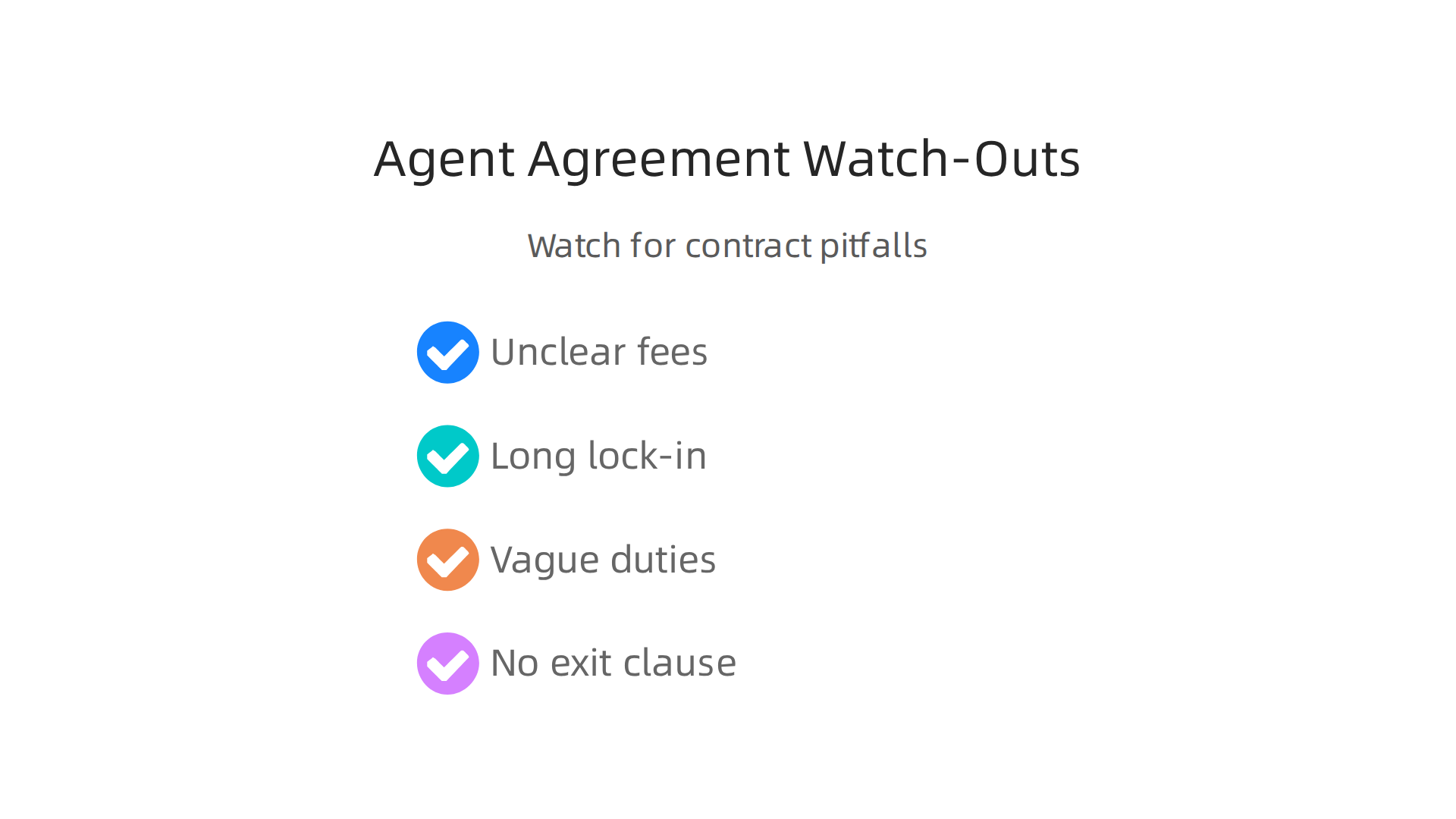 Be vigilant for these common pitfalls when reviewing agreements with commercial real estate agents.