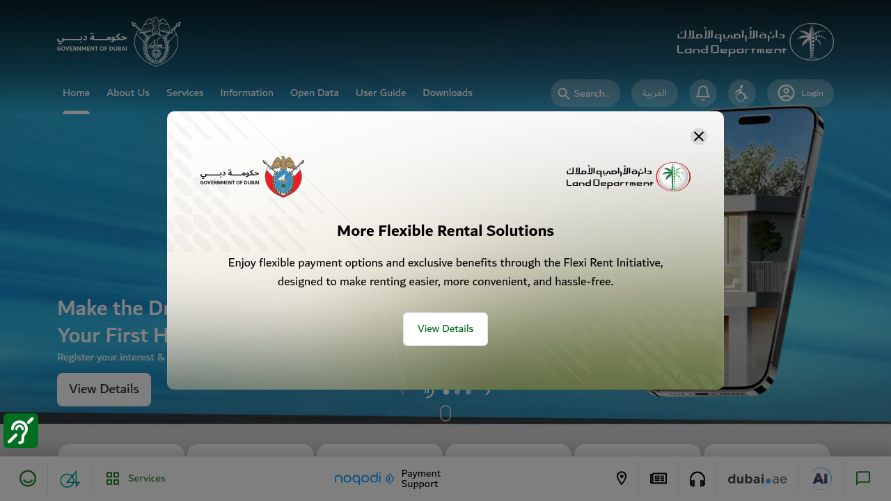The official Dubai Land Department website, a primary source for real estate transaction data and market insights in Dubai.